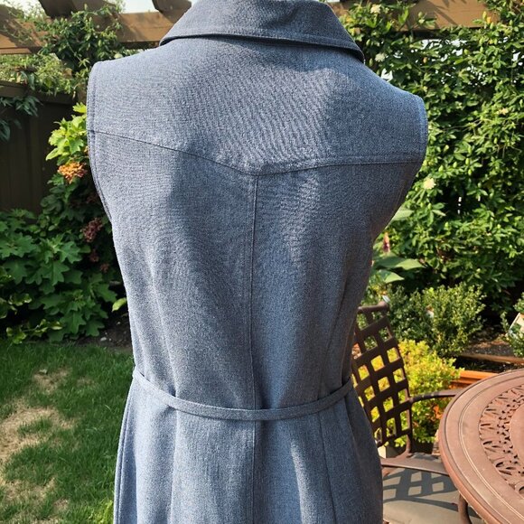 Option Elle Slvless Maxi Shirt Dress Blue S - Picture 12 of 15